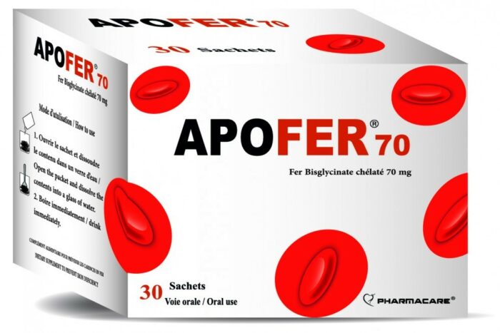 PHARMACARE APOFER 70MG BT/30